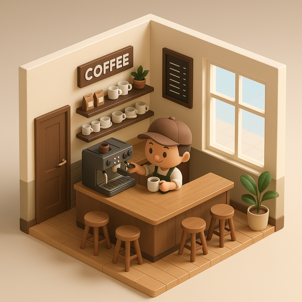 3D coffee shop render-Slide-5