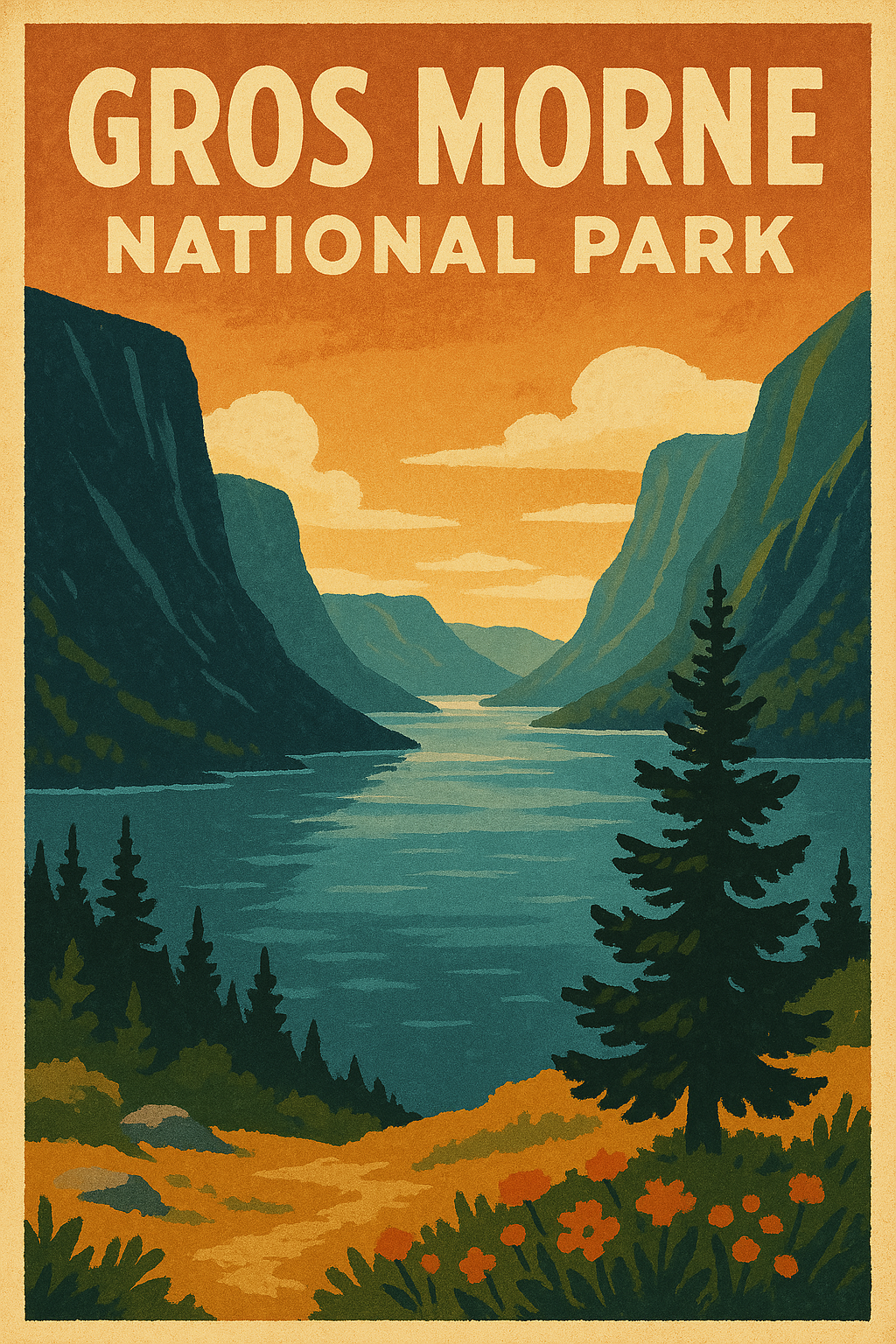 Vintage poster of Gros Morne National Park, Newfoundland and Labrador-Slide-32